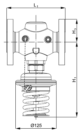 Чертеж Регулятор давления Danfoss AVD