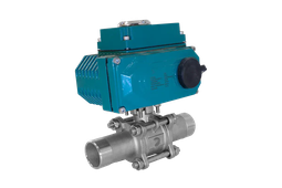 Кран шаровый приварной, AISI304 DN125 (5"), с электроприводом AC 220V/24V